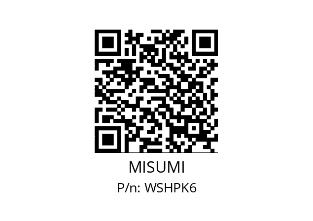   MISUMI WSHPK6