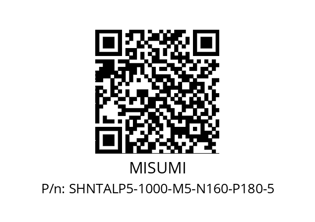   MISUMI SHNTALP5-1000-M5-N160-P180-5