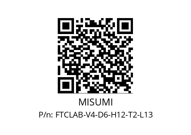   MISUMI FTCLAB-V4-D6-H12-T2-L13