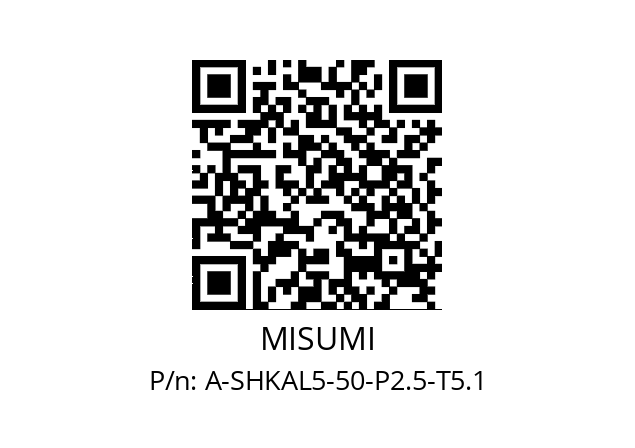   MISUMI A-SHKAL5-50-P2.5-T5.1