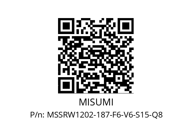   MISUMI MSSRW1202-187-F6-V6-S15-Q8