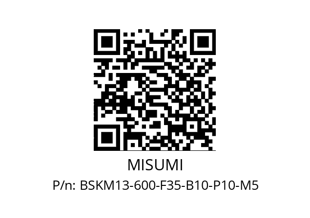   MISUMI BSKM13-600-F35-B10-P10-M5