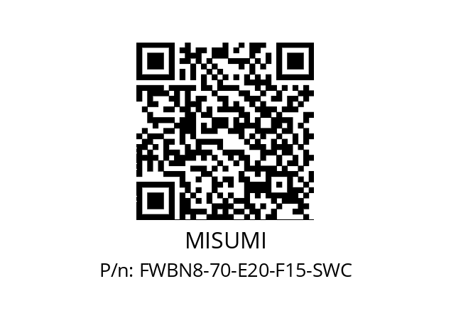   MISUMI FWBN8-70-E20-F15-SWC