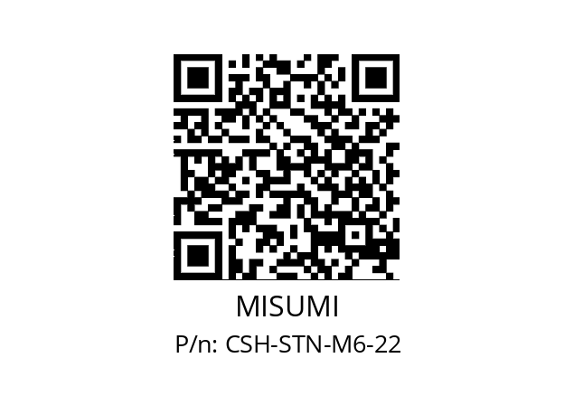   MISUMI CSH-STN-M6-22