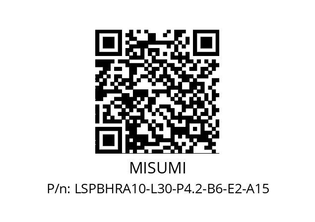   MISUMI LSPBHRA10-L30-P4.2-B6-E2-A15