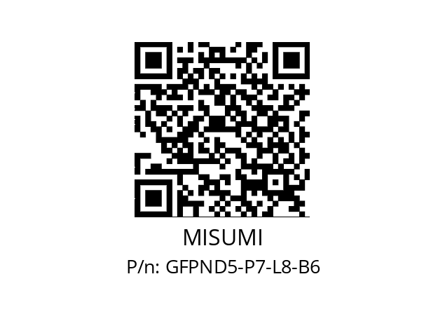   MISUMI GFPND5-P7-L8-B6