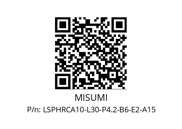   MISUMI LSPHRCA10-L30-P4.2-B6-E2-A15