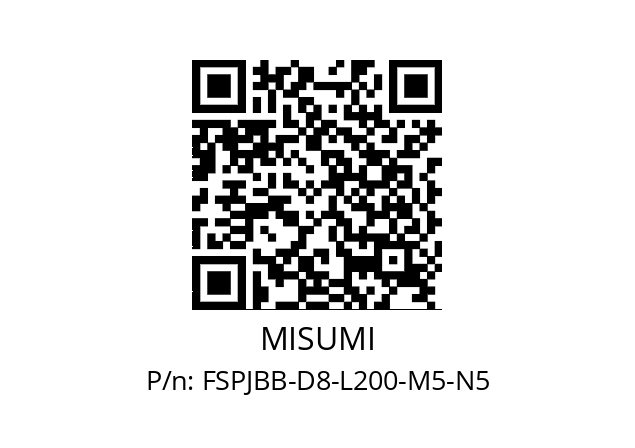   MISUMI FSPJBB-D8-L200-M5-N5