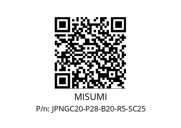   MISUMI JPNGC20-P28-B20-R5-SC25