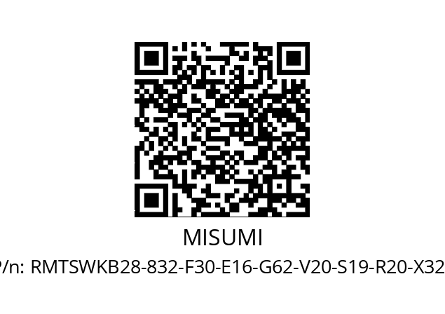   MISUMI RMTSWKB28-832-F30-E16-G62-V20-S19-R20-X321