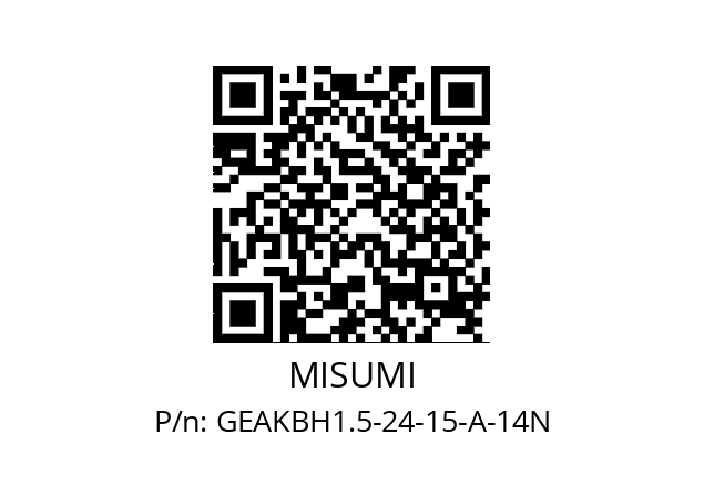   MISUMI GEAKBH1.5-24-15-A-14N