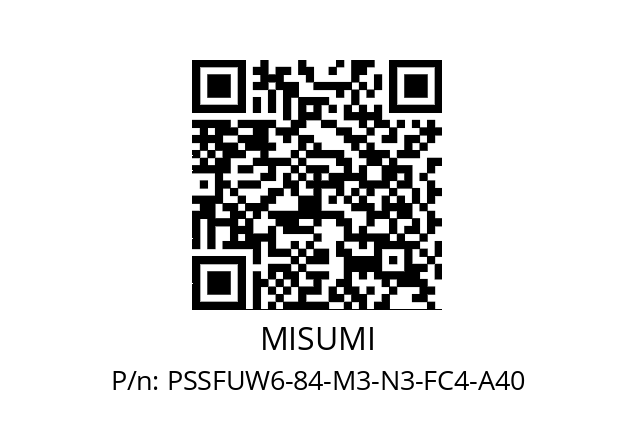   MISUMI PSSFUW6-84-M3-N3-FC4-A40