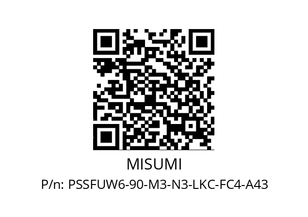   MISUMI PSSFUW6-90-M3-N3-LKC-FC4-A43