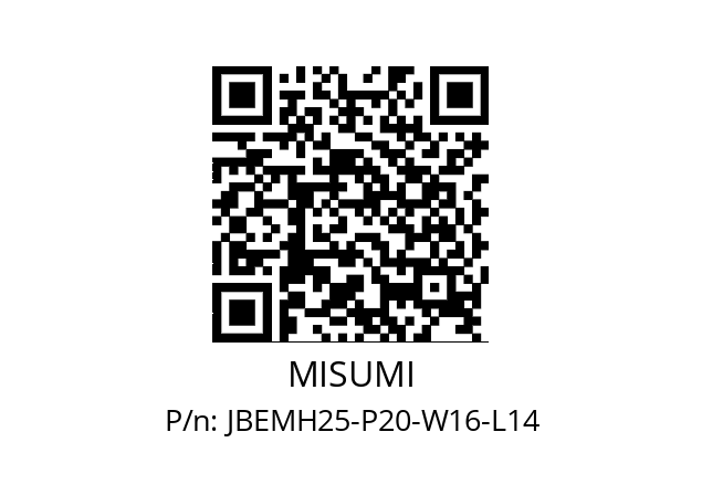   MISUMI JBEMH25-P20-W16-L14