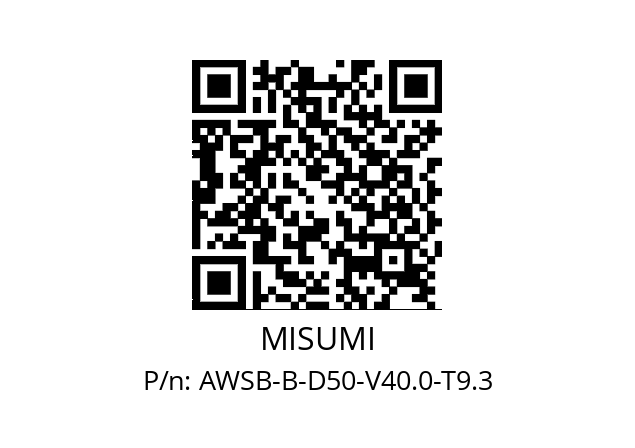   MISUMI AWSB-B-D50-V40.0-T9.3