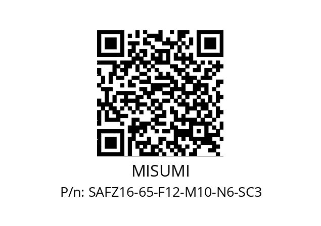   MISUMI SAFZ16-65-F12-M10-N6-SC3