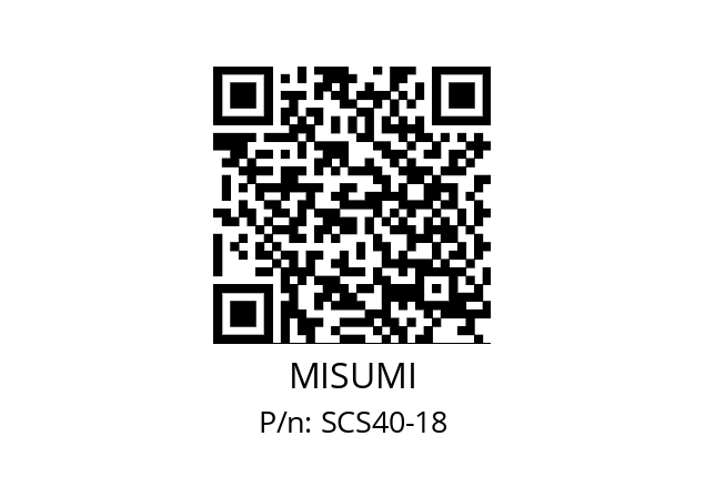   MISUMI SCS40-18