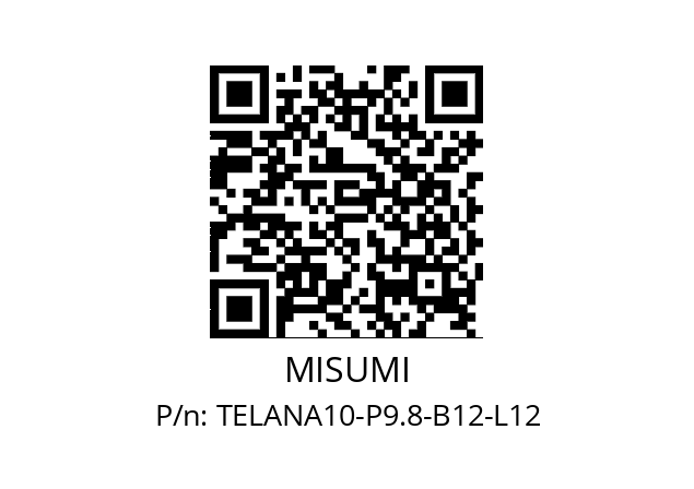   MISUMI TELANA10-P9.8-B12-L12