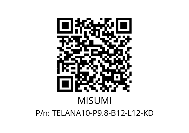   MISUMI TELANA10-P9.8-B12-L12-KD