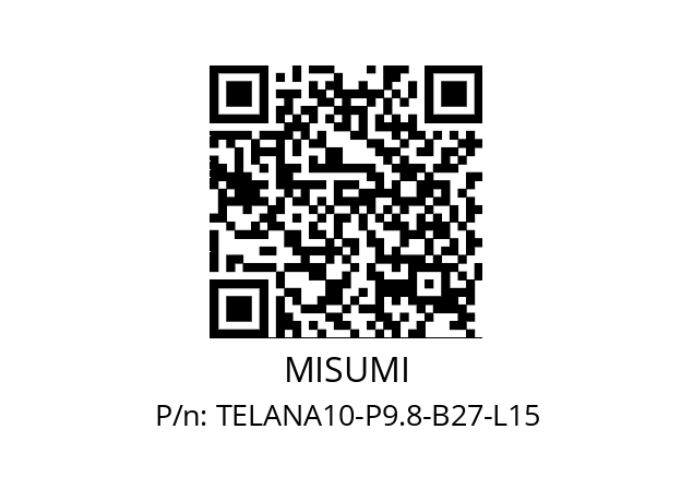   MISUMI TELANA10-P9.8-B27-L15