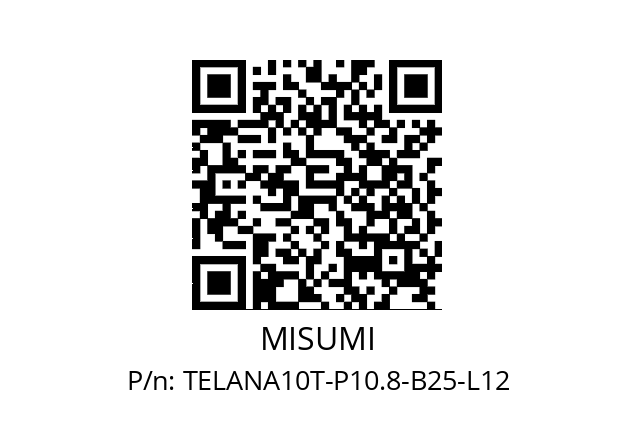   MISUMI TELANA10T-P10.8-B25-L12