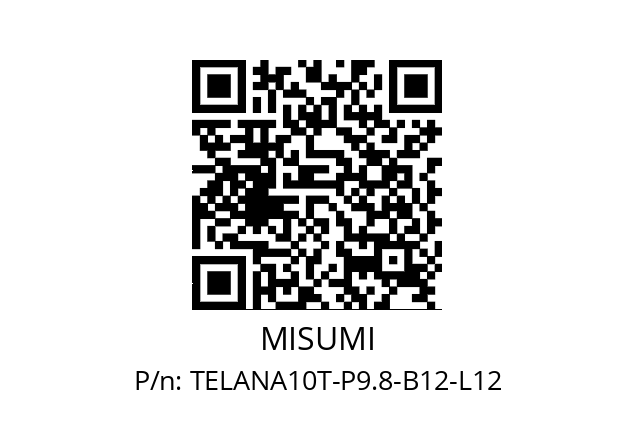   MISUMI TELANA10T-P9.8-B12-L12