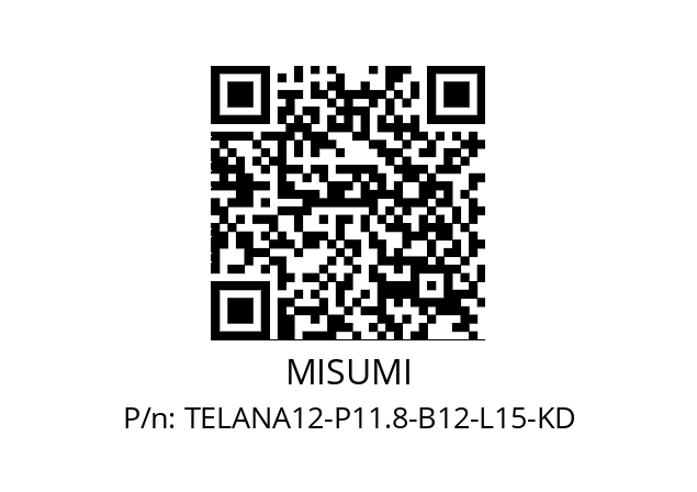   MISUMI TELANA12-P11.8-B12-L15-KD