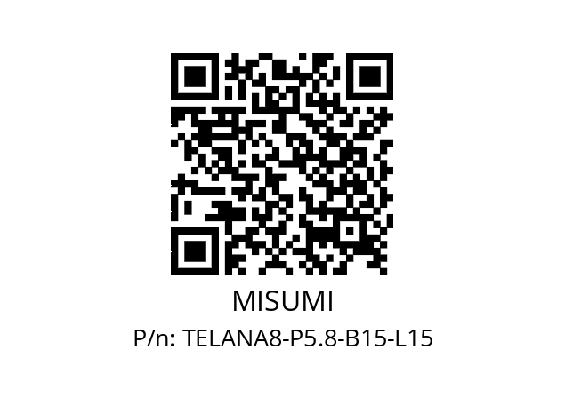   MISUMI TELANA8-P5.8-B15-L15