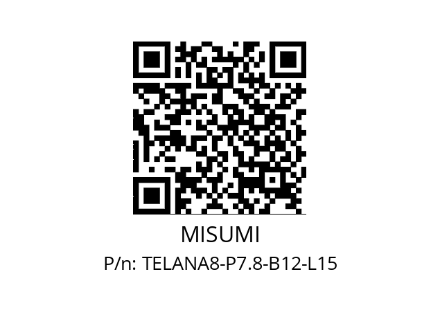   MISUMI TELANA8-P7.8-B12-L15