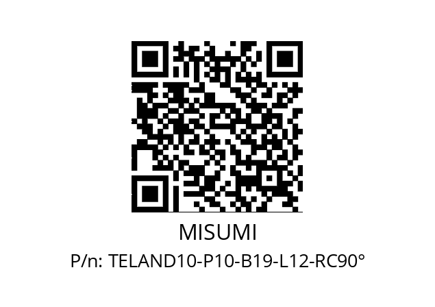   MISUMI TELAND10-P10-B19-L12-RC90°