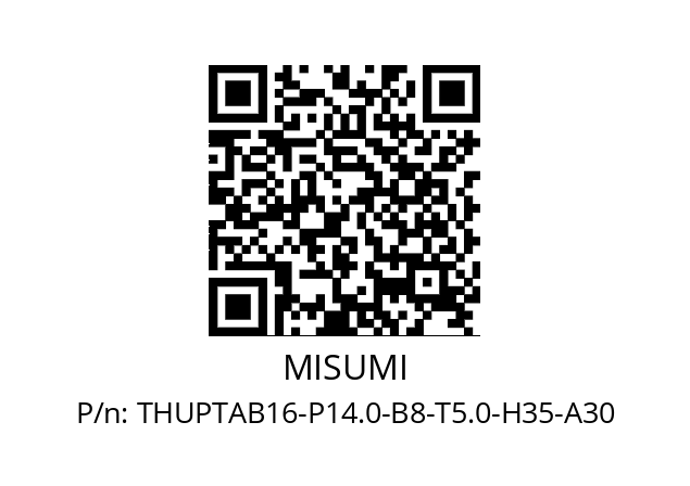   MISUMI THUPTAB16-P14.0-B8-T5.0-H35-A30