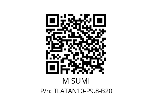   MISUMI TLATAN10-P9.8-B20