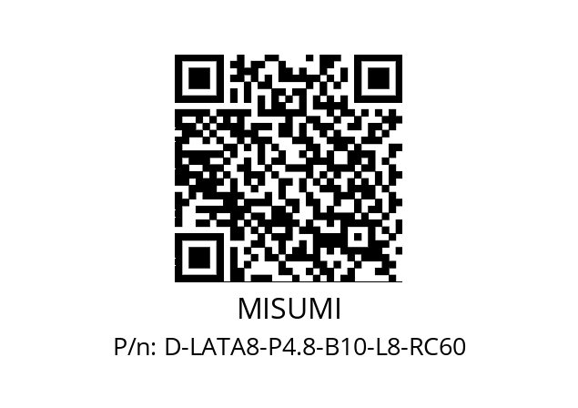   MISUMI D-LATA8-P4.8-B10-L8-RC60