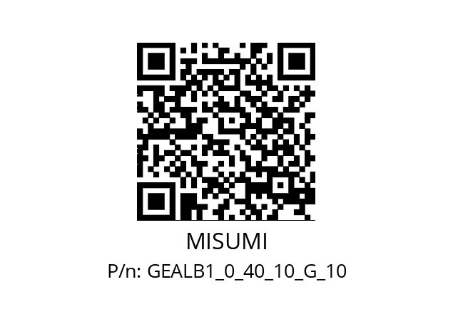   MISUMI GEALB1_0_40_10_G_10