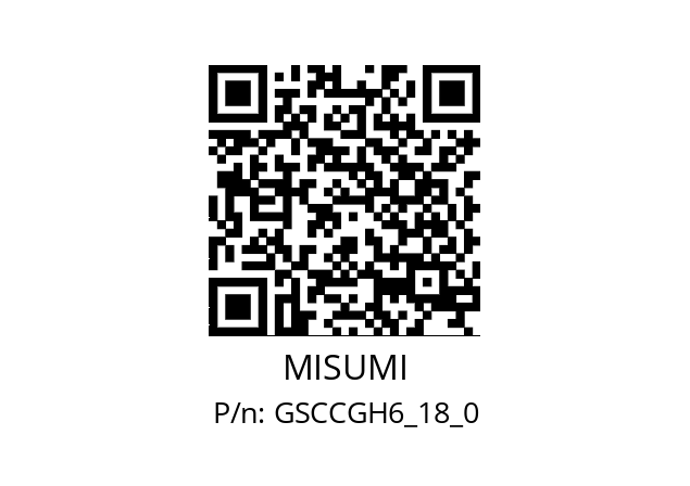   MISUMI GSCCGH6_18_0