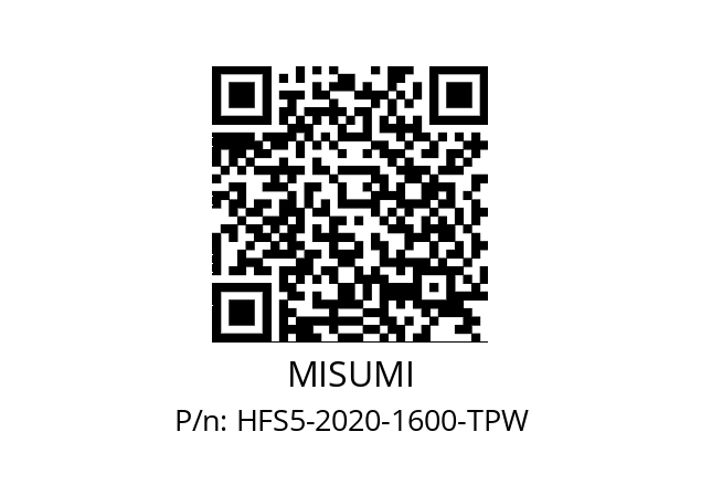   MISUMI HFS5-2020-1600-TPW