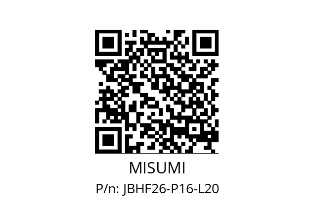   MISUMI JBHF26-P16-L20