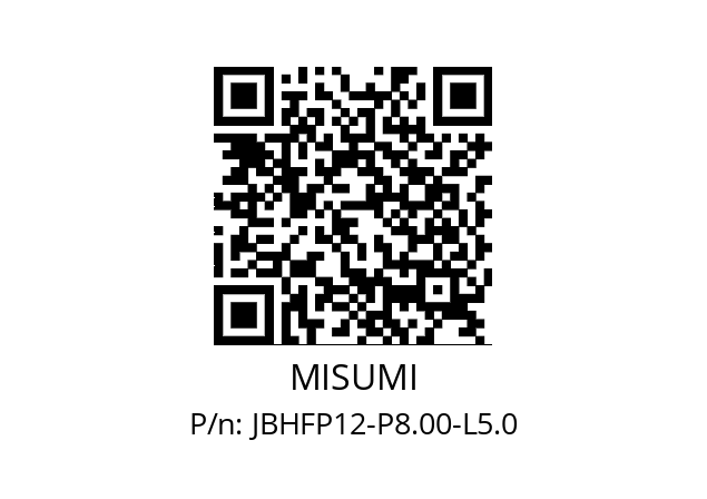   MISUMI JBHFP12-P8.00-L5.0