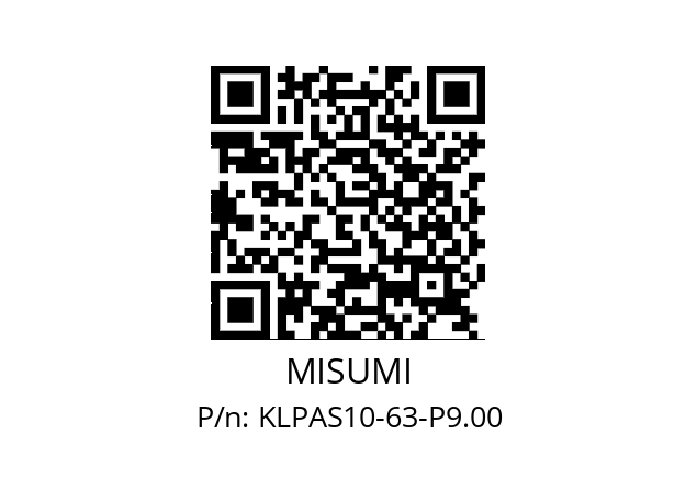   MISUMI KLPAS10-63-P9.00