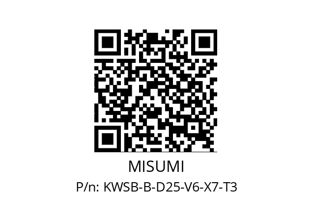   MISUMI KWSB-B-D25-V6-X7-T3