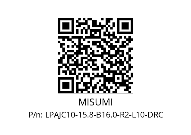   MISUMI LPAJC10-15.8-B16.0-R2-L10-DRC