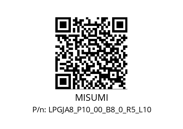   MISUMI LPGJA8_P10_00_B8_0_R5_L10