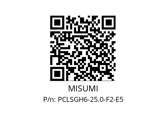   MISUMI PCLSGH6-25.0-F2-E5