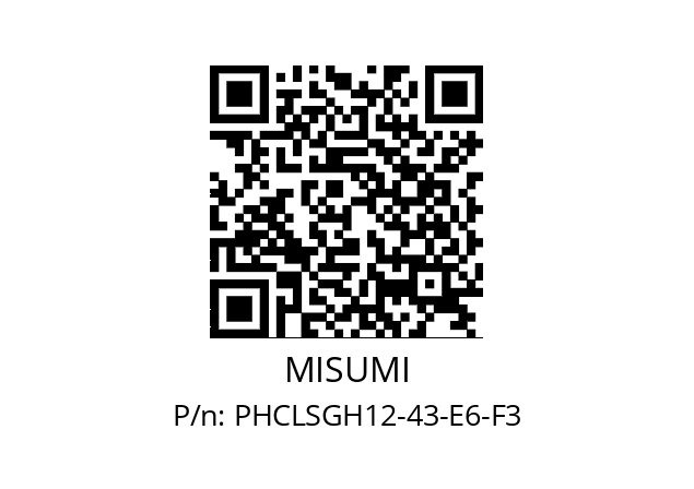   MISUMI PHCLSGH12-43-E6-F3