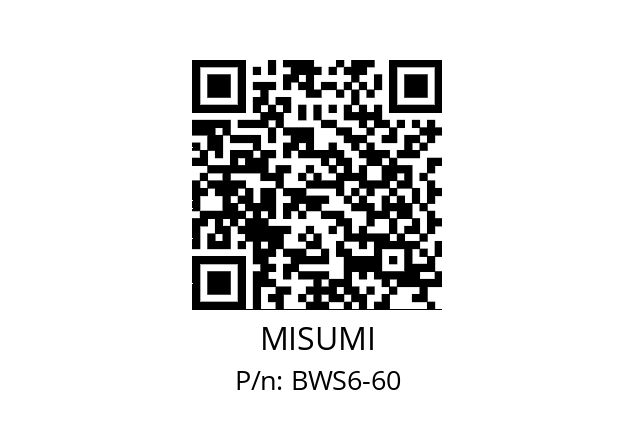   MISUMI BWS6-60