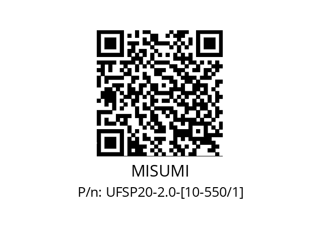   MISUMI UFSP20-2.0-[10-550/1]