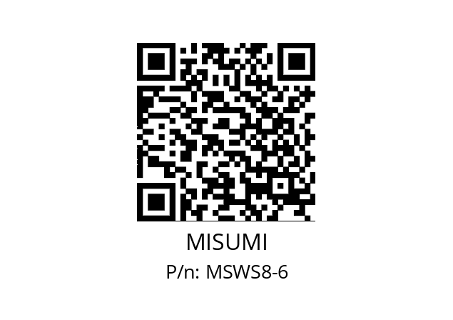   MISUMI MSWS8-6