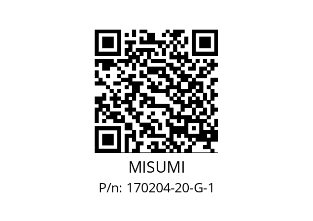   MISUMI 170204-20-G-1