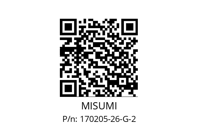   MISUMI 170205-26-G-2