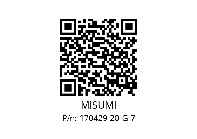   MISUMI 170429-20-G-7